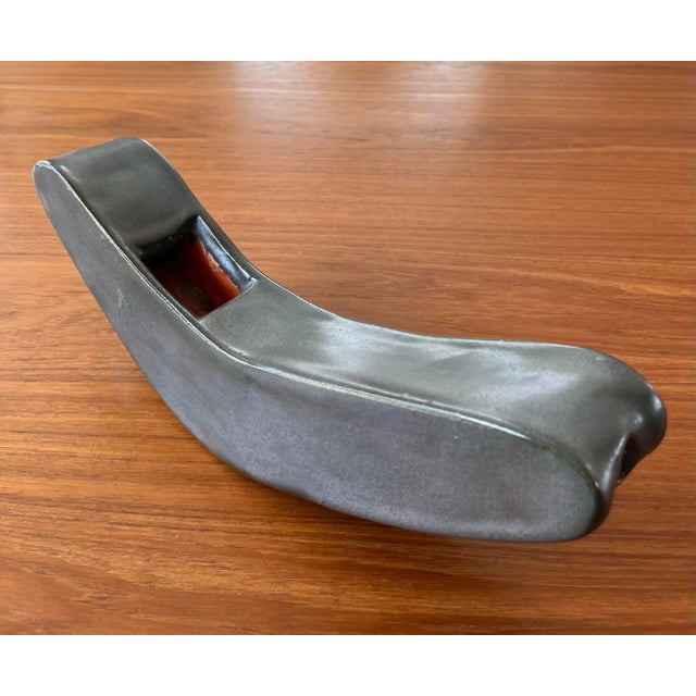 Mid-Century Modern Mid Century Ceramic Boomarang Vase For Sale - Image 3 of 9