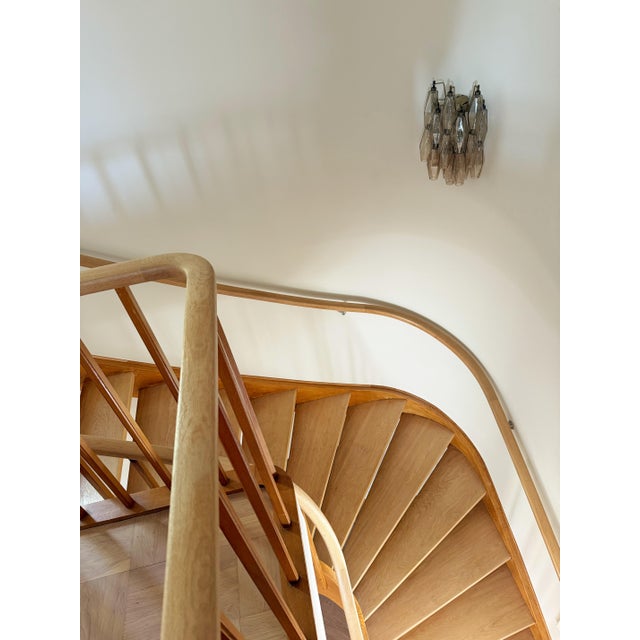 Beige Sand Beige Murano Stairwell Wall Lamp For Sale - Image 8 of 10