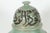 Large green Moorish ceramic Urns chiseled with Arabic calligraphy poetry writing. Handcrafted vases from Fez Morocco...