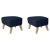 Set of Set of 2 Blue and Natural Oak Sahco Zero Footstool by Lassen For Sale - Image 6 of 6