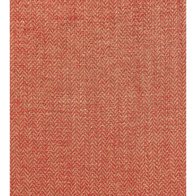 Sample - The House of Scalamandré Oxford Herringbone Weave Fabric, Rouge For Sale