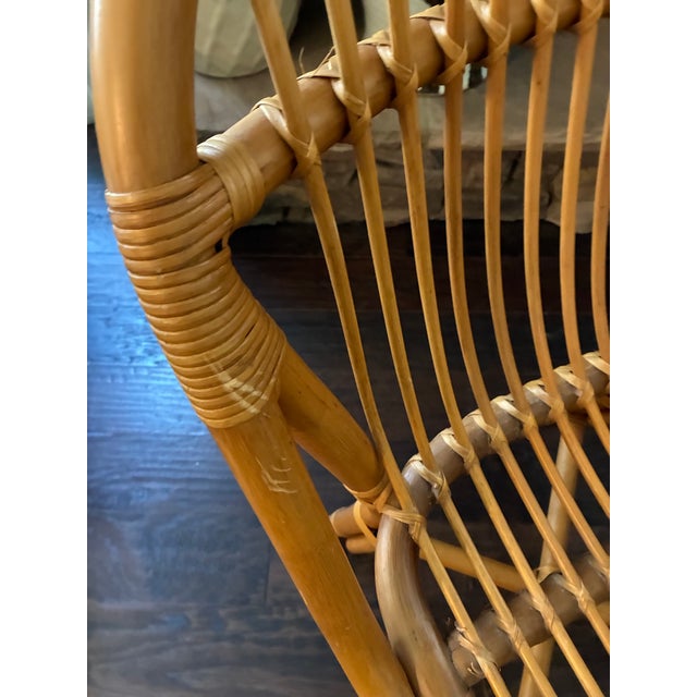 Pair of Vintage Albini Style Italian Bent Bamboo Rattan Chairs For Sale - Image 14 of 18