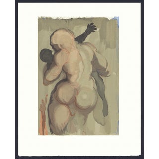 1963 Dalí Divine Comedy Engraving Purgatoire Chant 6 "Les Négligents Frappés Par Une Mort Violente" (The Negligent Gathered by Violent Death) For Sale