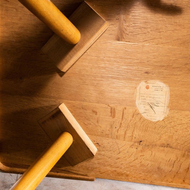 Wood Czech Side Occasional Table in Black Opaxit Glass by Jiri Jiroutek 1950s For Sale - Image 7 of 10