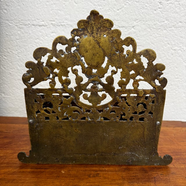 Decorated Bronze Desk Letter Holder, Late 19th Century For Sale - Image 12 of 14
