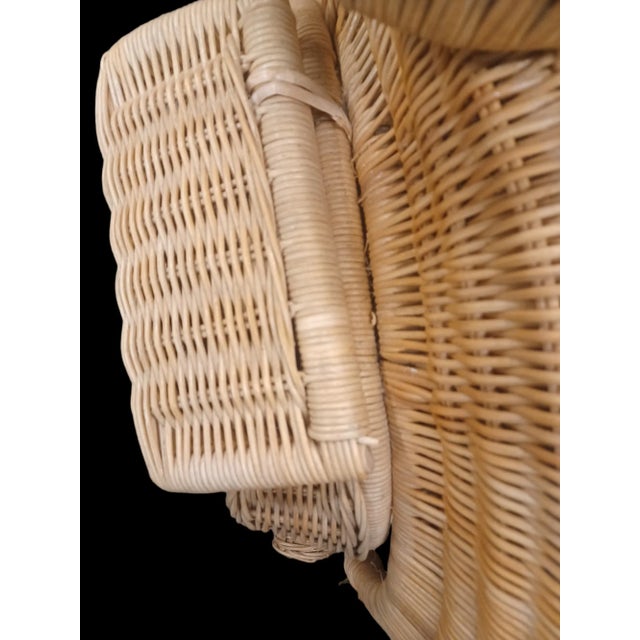 Tan Vintage Mid Century Life Size Wicker Motorcycle For Sale - Image 8 of 9