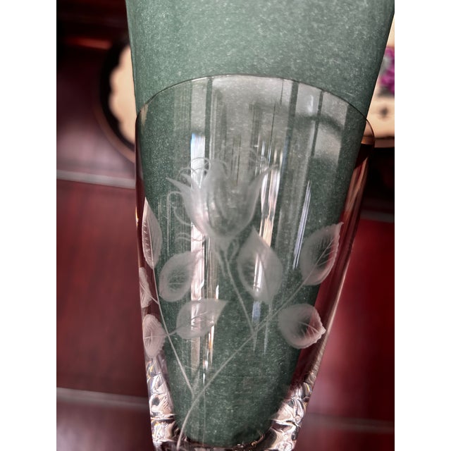 Transparent Vintage Rosenthal Shadow Rose 1960’s Crystal Goblets Set of 6 For Sale - Image 8 of 10