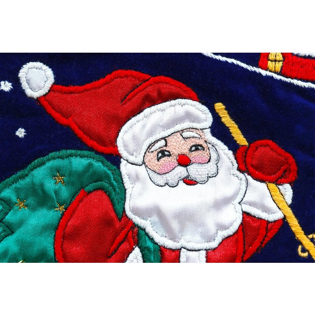 Traditional Embroidered Christmas ‘Santa’ Stockings - Set of 2 For Sale - Image 4 of 10