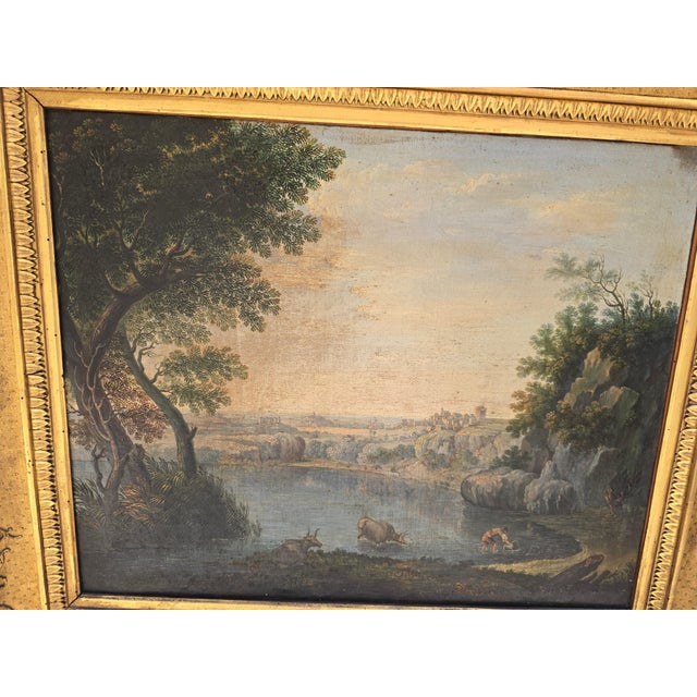 Roman Views, 19th Century, Oil Paintings, Framed, Set of 2 For Sale - Image 9 of 12