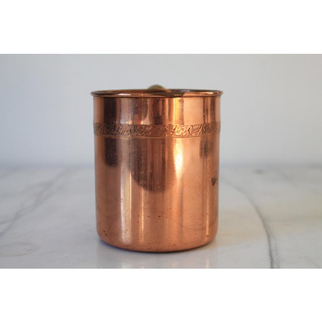 Farmhouse Vintage Copper Mug W/ Brass Handle For Sale - Image 3 of 7