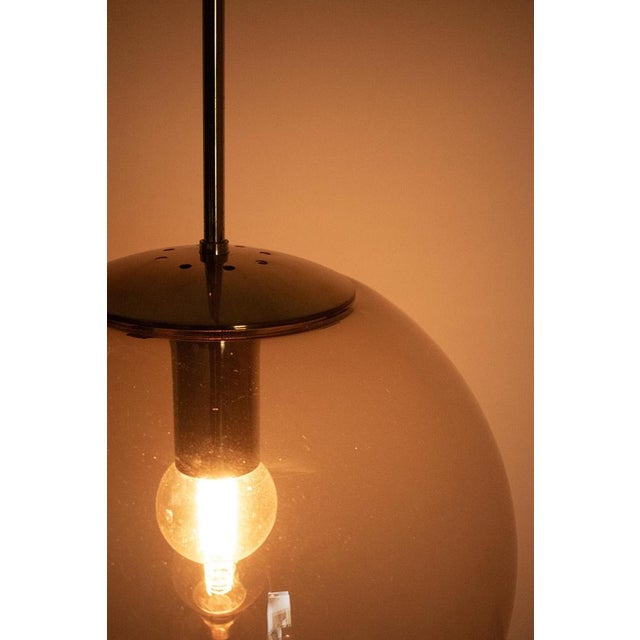 Metal Vintage Pendant Lamp from Glashütte Limburg For Sale - Image 7 of 9