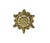 A stunning hand-carved wooden ceiling lamp in the shape of leaves and flowers, with a sunflower at the centre. the lamp...