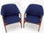 New Blue Wool Upholstery Teak Frames Danish Mid-Century Modern Lounge Chairs For Sale - Image 10 of 15