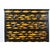 A vintage English chest of drawers recently updated with new paint of ebonized effect and pasted decoupage fish. The...