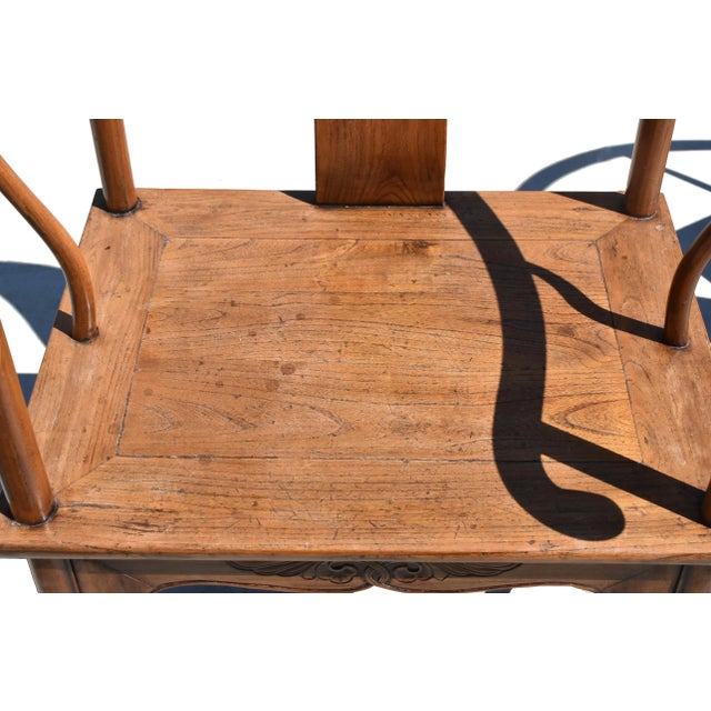 19th Century Chinese Horseshoe Chairs Pair For Sale - Image 9 of 13