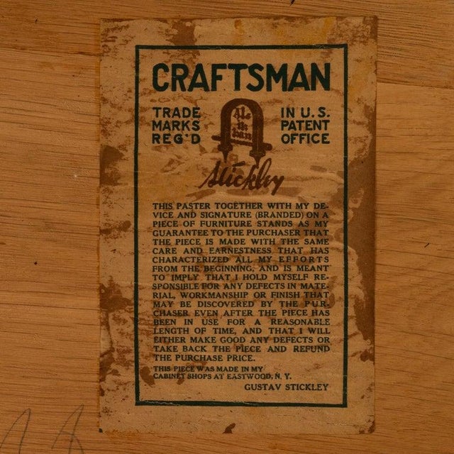 Antique American Arts & Crafts Mission Oak Gustav Stickley Postcard Desk 1905 For Sale - Image 12 of 12