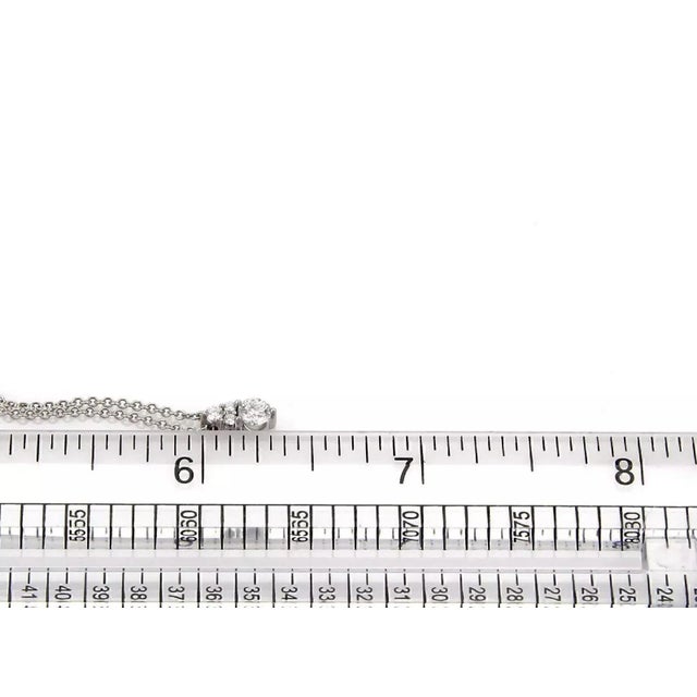 Metal Hearts on Fire Triplicity Diamond 18k White Gold Pendant Necklace For Sale - Image 7 of 7