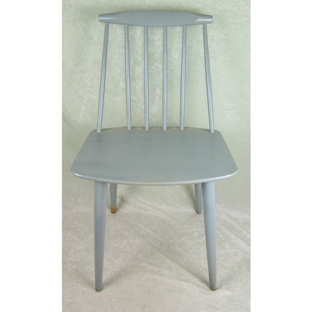 Blue Mid 20th Century Folke Palsson J 77 Chair by FDB Mobler For Sale - Image 8 of 12