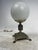 Brown Antique Glass and Metal Sphere Lamp, 1950s For Sale - Image 8 of 9