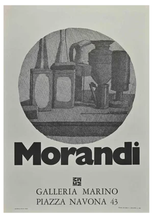 Vintage Morandi Exhibition Offset Poster, 1975