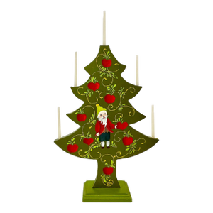 Vintage Swedish-Danish Gustavian Folk Art Christmas Tree Candle Holder.