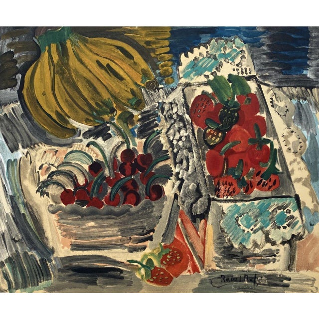 Raoul Dufy Still life with fruits Lithograph in colors, 1969 Signed in the plate On Arches vellum size 50 x 65 cm (c. 20 x...