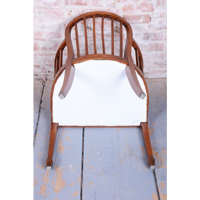 Wood French Art Deco Armchair in Beech, 1930s For Sale - Image 7 of 9