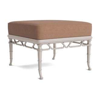 Brown Jordan Calcutta Ottoman, Dove frame with Fusion Clay fabric For Sale