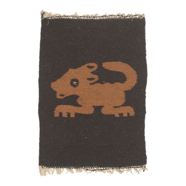 Vintage Mexican Zapotec Rug, 01'02 X 01'06 For Sale