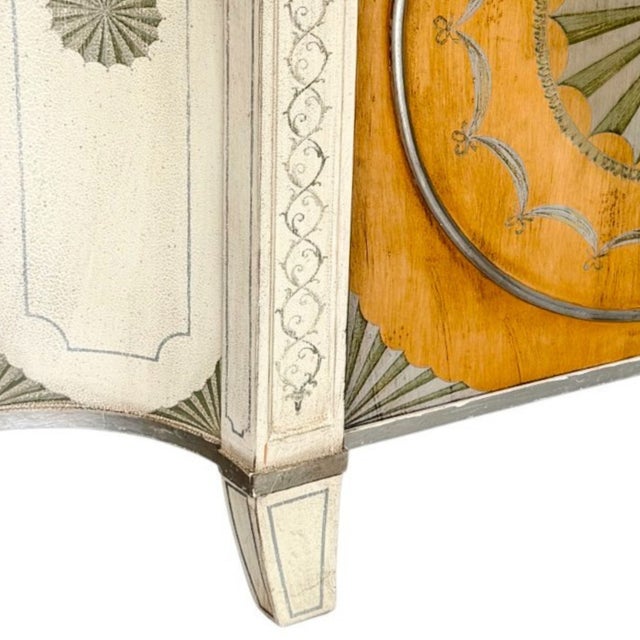 Late 20th Century Italian Neoclassical Style Hand-Painted Console Cabinet or Commode For Sale - Image 11 of 15