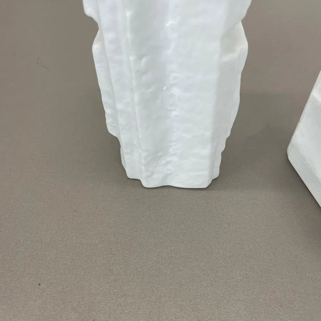 Ceramic Op Art Vases by Martin Freyer for Rosenthal, Germany, 1970s, Set of 2 For Sale - Image 7 of 18
