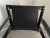Black Lee Industries Phoenix Black Leather and Taupe Mohair Cushion Director's Lounge Chair For Sale - Image 8 of 12