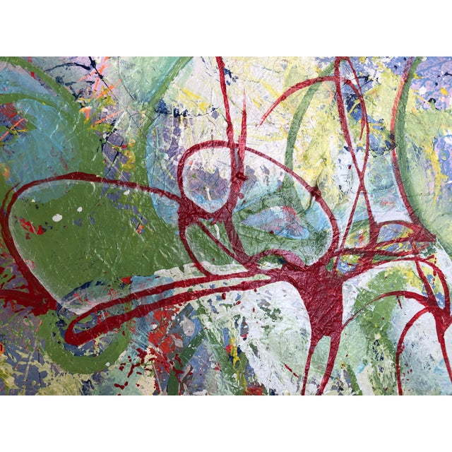 Mirtha Moreno Mirtha Moreno Oil on Canvas Titled: Red Ribbon 2016 For Sale - Image 4 of 7
