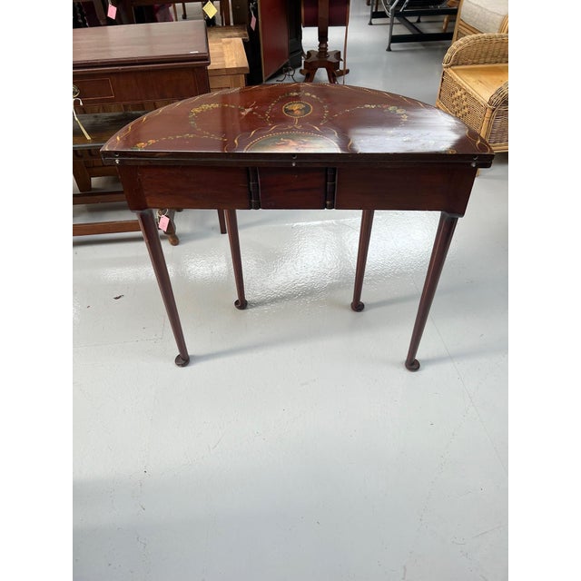 Antique Fold Over Games Table For Sale - Image 5 of 12