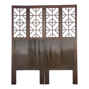 Antique Asian Screen Doors- Set of 4