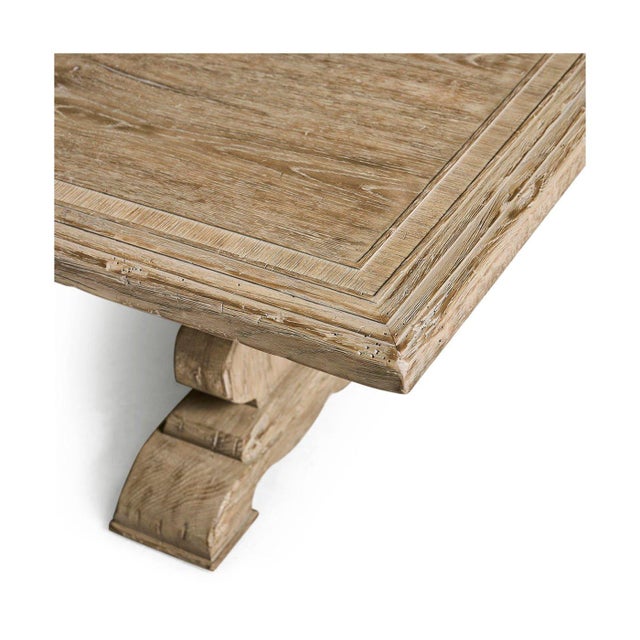 Rustic Farmhouse Trestle Coffee Table For Sale - Image 12 of 12