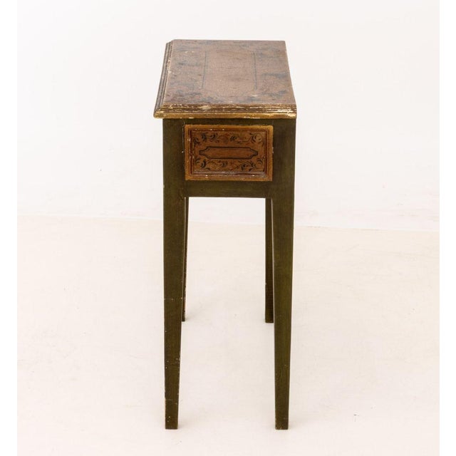 Distressed Paint-Decorated Side Table For Sale In New York - Image 6 of 7