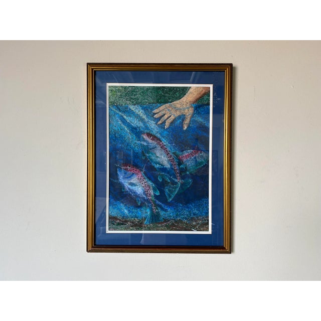 Modern " River Touch " Impressionist Painting, Framed For Sale - Image 12 of 12