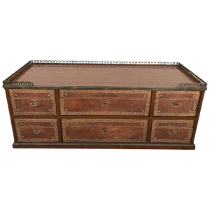 Mid 20th Century French Bronze and Leather Desk Cartioner