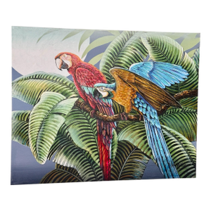 Monumental Lee Reynolds Vanguard Series “Macaws in Paradise” Tropical Painting