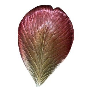 2000 - 2009 Michael Aram Petal Bowl, Red to Pink Gradient Enameled Aluminum Centerpiece For Sale