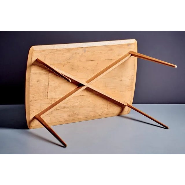 Dining Table with Ash Veneer Top, 1960s For Sale - Image 6 of 8