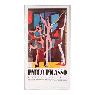 1980s Museum of Modern Art Picasso Exhibition Poster For Sale