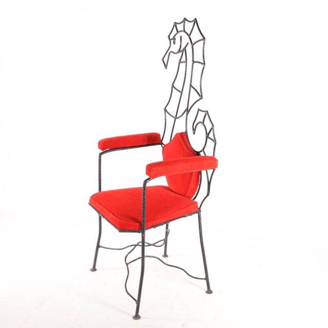 Vintage Hippocampus Armchair in Iron, 1980s For Sale - Image 12 of 14