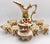 An ornate vintage Italian Capodimonte-style porcelain tea and coffee service featuring dimensional hand-applied floral...