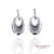 White 18k (750) White Gold Natural Diamond Earring - Set of 2 For Sale - Image 8 of 9