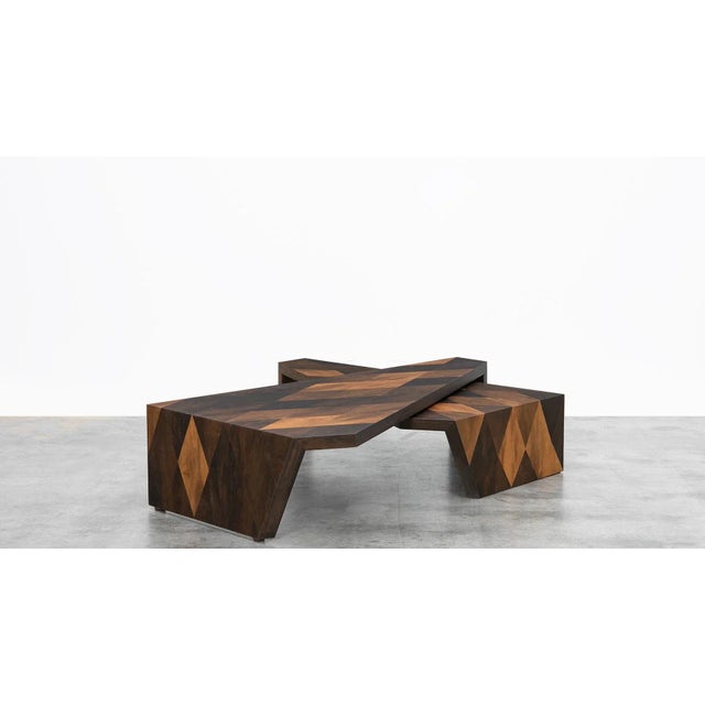 Smoked Oak Side Tables by Johannes Hock for Atelier Johannes Hock, Set of 2 For Sale - Image 6 of 6