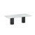 White Carrara Marble & Cast and Blackened Bronze Doris Dining Table by Fred & Juul For Sale - Image 6 of 6