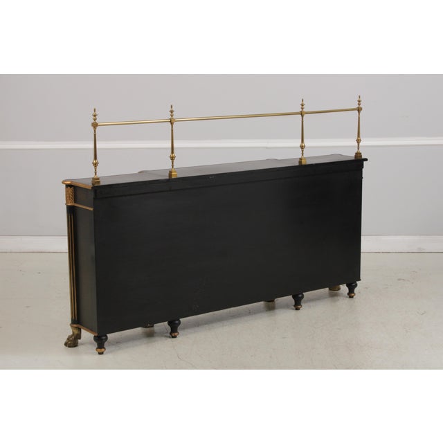 Theodore Alexander Regency Style Black & Gold Sideboard For Sale - Image 17 of 18