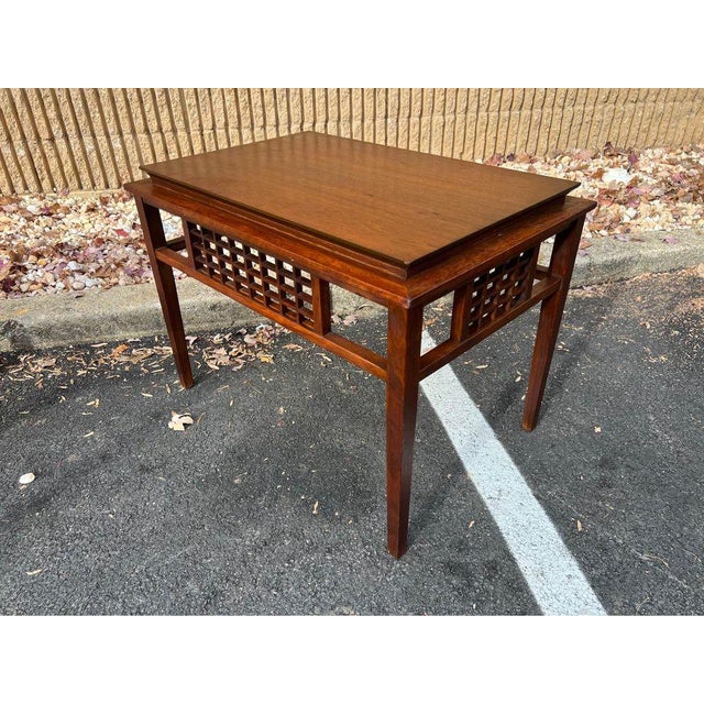 Brown Pair of Vintage Art Decor Style Mahogany Side End Tables For Sale - Image 8 of 10
